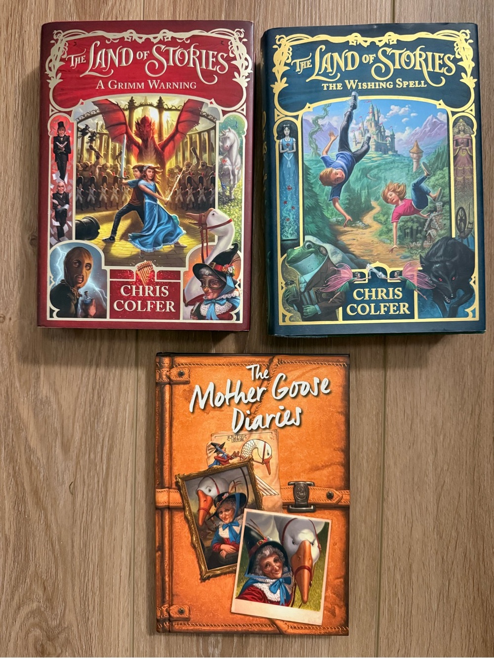 Chris Colfer Land of Stories Lot | 2 Hardcovers + Mother Goose Diaries
